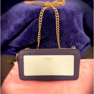 Kate Spade Teal/Blue Crossbody Bag w/Chain Shoulder Strap - Brand New!